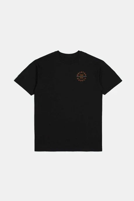 Brixton Mens Black/Rust/Sand Oath V SS Tshirt