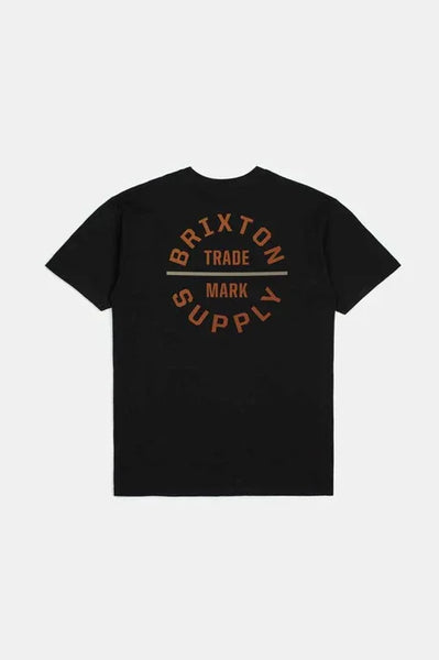 Brixton Mens Black/Rust/Sand Oath V SS Tshirt