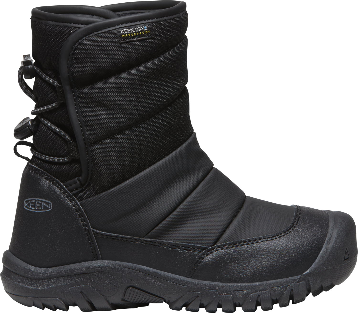 Keen Youth Puffrider WP Black/Steel Grey Boot