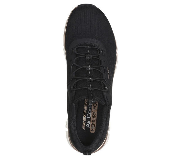 Skechers Ladies Black/Rose Gold Glide Step Align Shoe