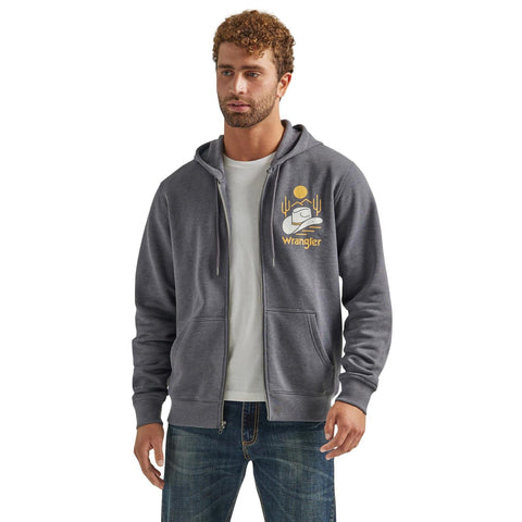 Wrangler Mens Stay True Zip Hoodie