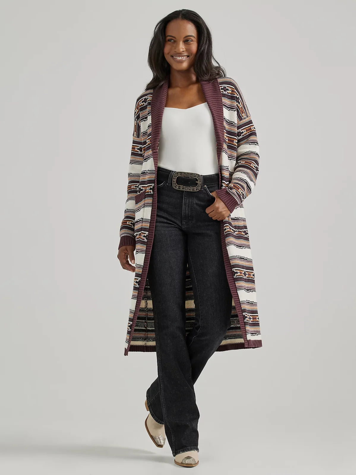 Wrangler Ladies Serape Fudge LS Duster