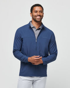 Travis Mathew Mens Heather Navy Valley View Jacket