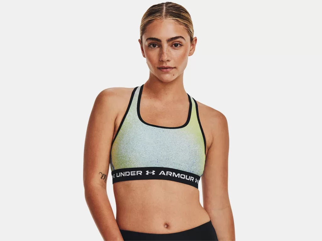 Under Armour Ladies Crossback Mid Print Sports Bra