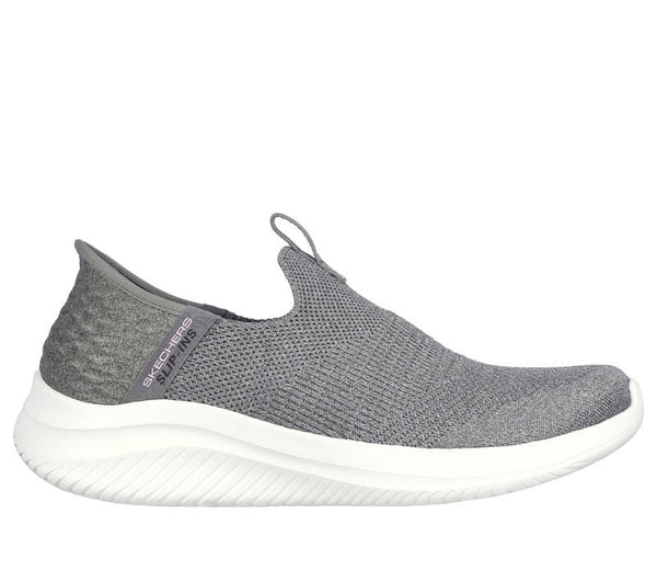 Skechers Ladies Grey Ultra Flex 3.0 Smooth Step Slip In Shoe