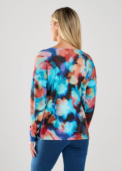 FDJ Ladies Northern Lights Printed Boat Neck Top