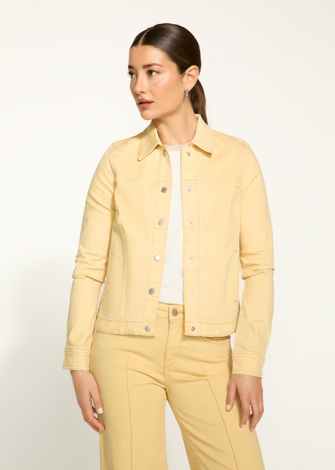 FDJ Ladies Yellow Twill Jacket