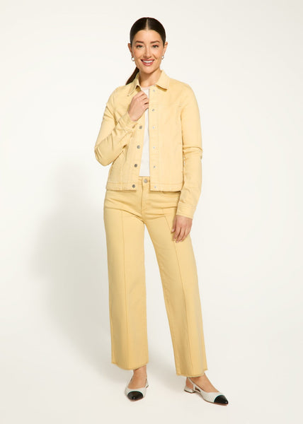 FDJ Ladies Yellow Twill Jacket