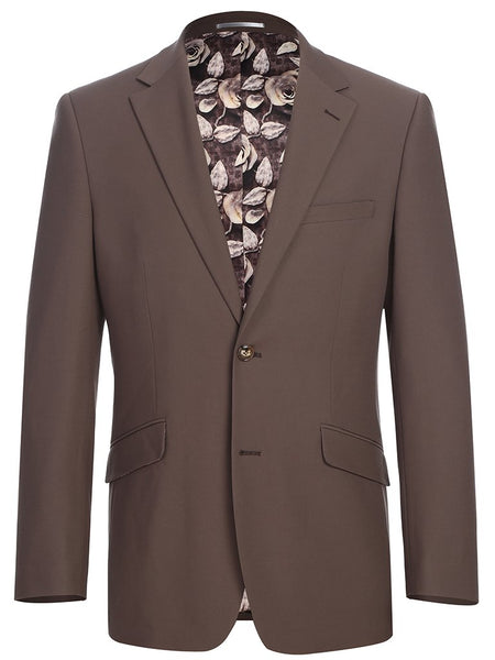 Renoir Mens Brown Slim Fit Suit