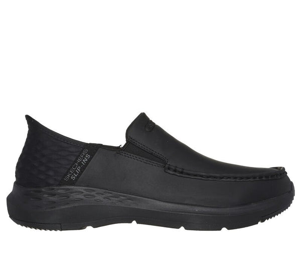 Skechers Mens Black Parson-Oswin Relaxed Fit Slip In Shoes