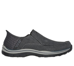 Skechers Mens Black Relaxed Fit Expected-Cason Slip In Shoe