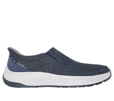 Skechers Mens Navy Relaxed Fit Decklan Gulliver Slip In Shoes