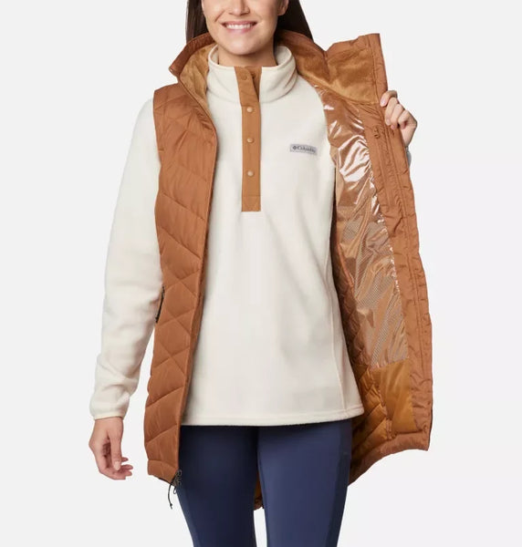 Columbia Ladies Camel Brown Heavenly II Long Vest