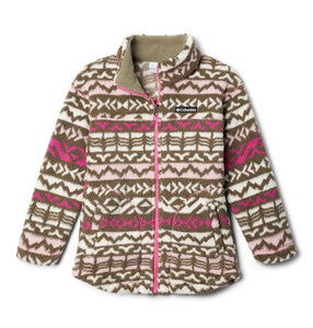 Columbia Girls Pink Ice Madras West Bend Printed Full Zip