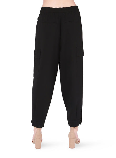 Dex Ladies Flowy Cargo Black Jogger