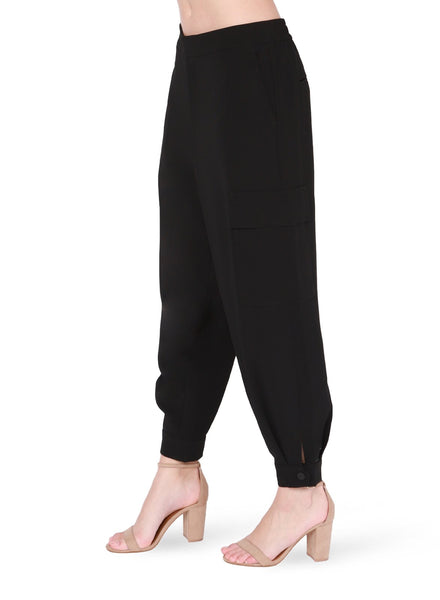 Dex Ladies Flowy Cargo Black Jogger