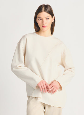 Dex Ladies Asymmetrical Hem Sweatshirt