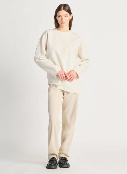 Dex Ladies Asymmetrical Hem Sweatshirt