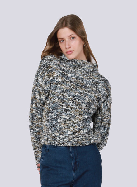 Dex Ladies Multi Coloured Textured Stitch Sweater