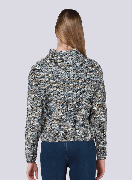 Dex Ladies Multi Coloured Textured Stitch Sweater