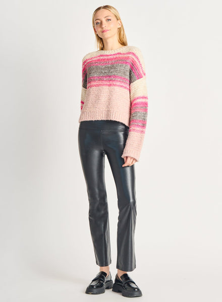 Dex Ladies Tonal Pink/Grey Coloured Sweater