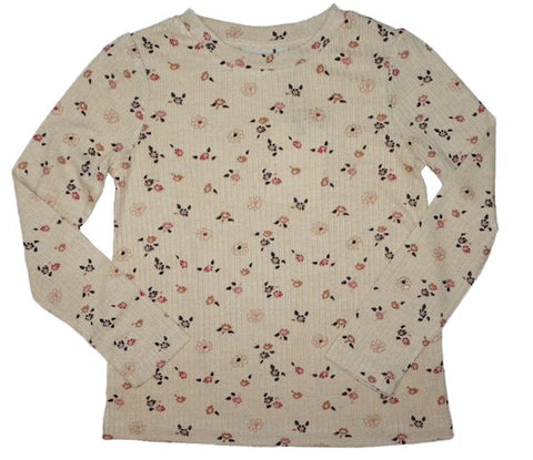 Mid Girls Floral LS Top