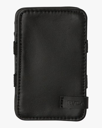 Rvca Mens Leather Magic Black Wallet