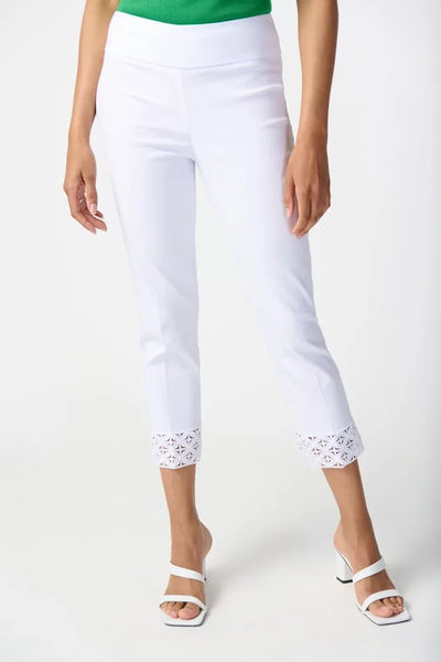 Joseph Ribkoff Ladies Millennium Crop Pull On White Pant