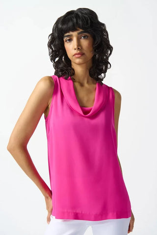 Joseph Ribkoff Ladies Ultra Pink Georgette Sleeveless Top