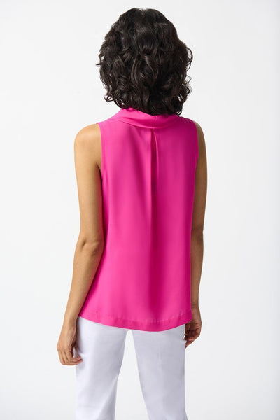 Joseph Ribkoff Ladies Ultra Pink Georgette Sleeveless Top