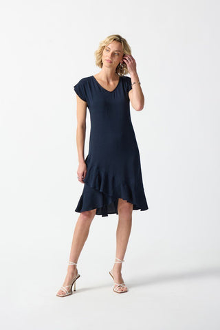 Joseph Ribkoff Ladies Midnight Blue Gauze A-Line Dress