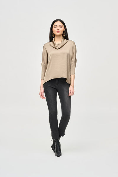 Joseph Ribkoff Ladies Java Satin Cowl Collar Top