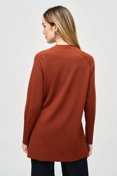 Joseph Ribkoff Ladies Cinnamon Sweater Knit Mock Neck Top