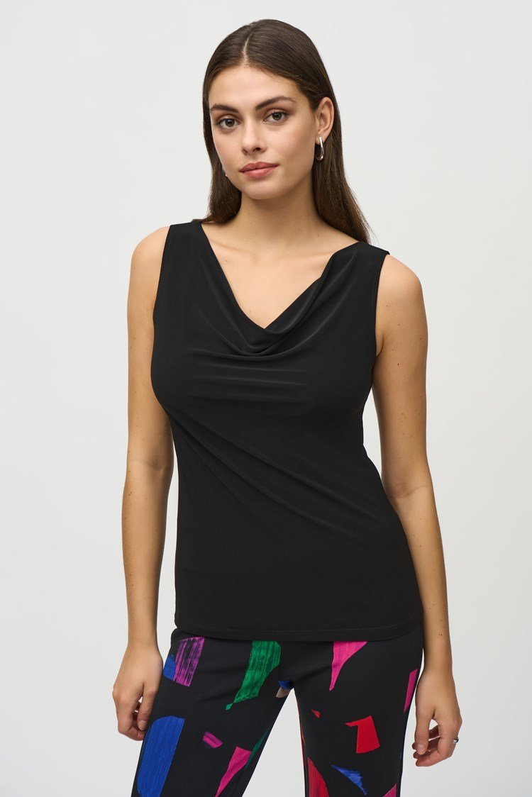 Joseph Ribkoff Ladies Black Cowl Neck Camisole