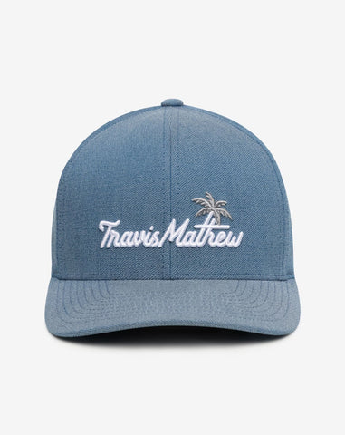 Travis Mathew Mens Heather Mid Blue Bay Island Hat