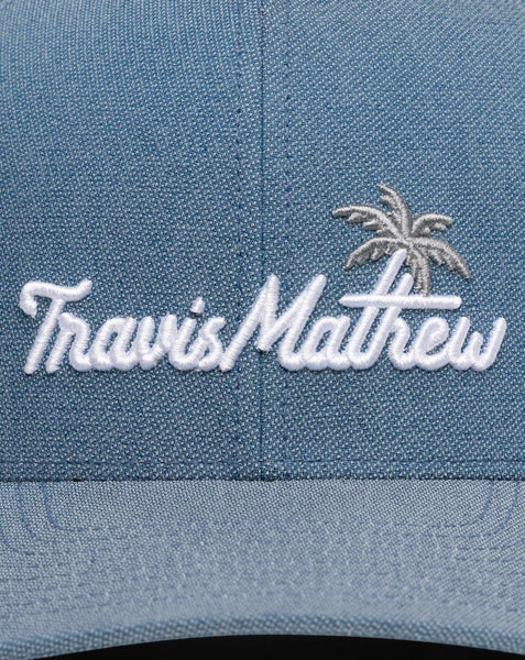 Travis Mathew Mens Heather Mid Blue Bay Island Hat