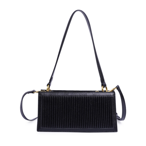 Pixie Mood Black Pleated Abigail Clutch