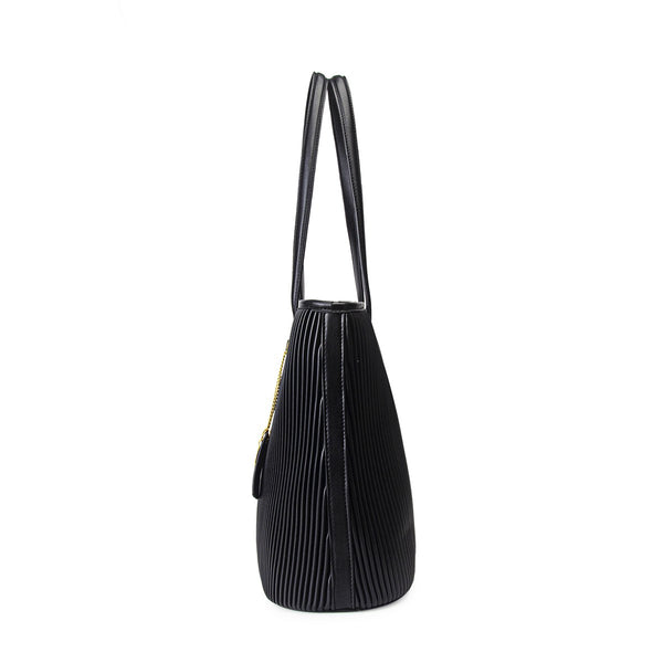 Pixie Mood Black Pleated Sadie Tote