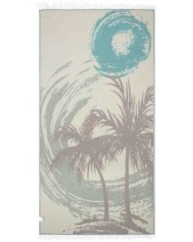 Sand Cloud Deep Ocean Surfside Double Weave Fringe Beach Towel