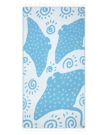 Sand Cloud Blue Electric Rays Beach Towel