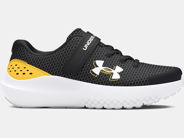 Under Armour Boys Black/Yellow Surge 4 AC Running Shoe