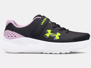 Under Armour Girls Black Surge 4 AC Running Shoe