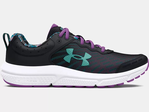 Under Armour Girls GGS Assert 10 Print Black/Purple Shoe