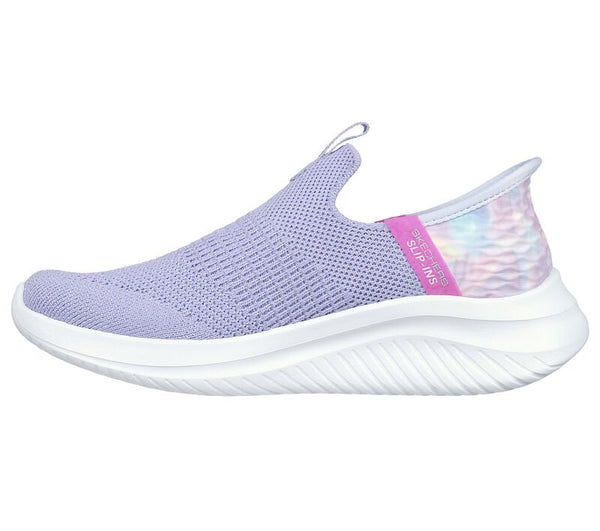 Skechers Girls Lavender/Muti Ultra Flex 3.0 Slip In Shoe