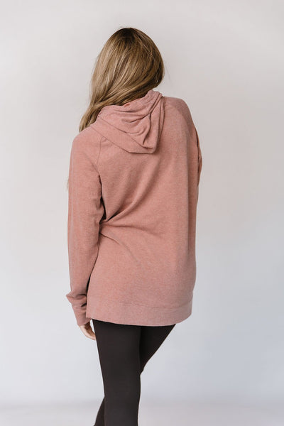 Ampersand Ave Ladies Burnt Sienna Sideslit Hoodie