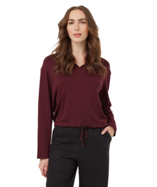 Ten Tree Ladies Soft Eco Terry Notch Neck Top