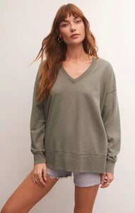 Z Supply Ladies Modern Weekender V-Neck Sweater