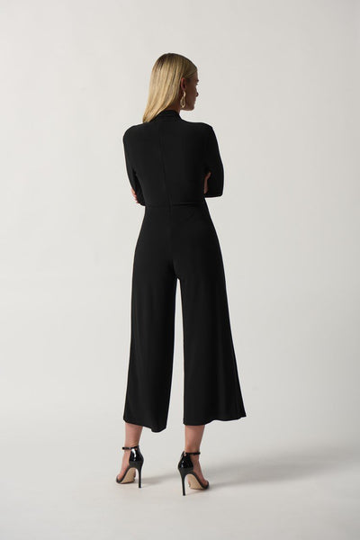 Joseph Ribkoff Ladies Wrap Culotte Black Jumpsuit