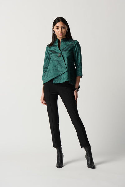 Joseph Ribkoff Ladies Textured Woven Green Jaquard Jacket