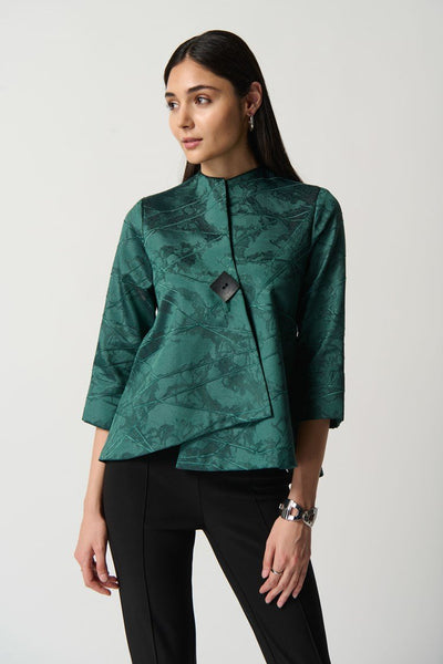 Joseph Ribkoff Ladies Textured Woven Green Jaquard Jacket